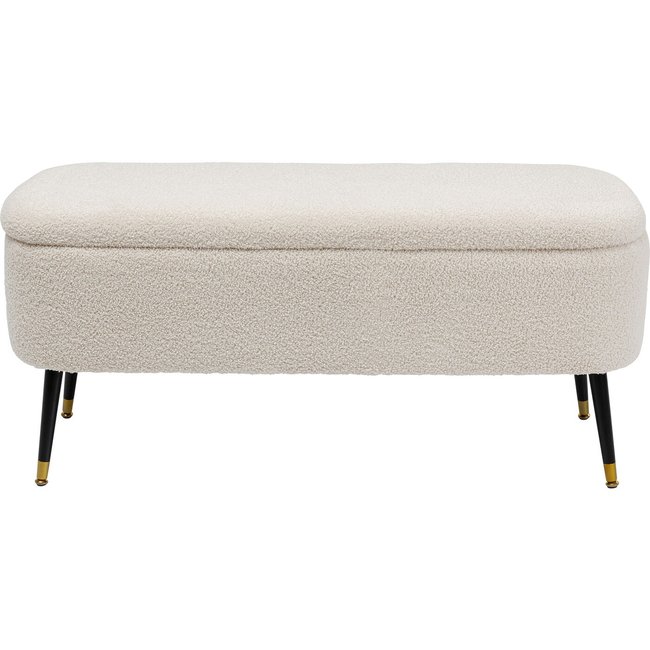 Banc-coffre Rico crème Couleur beige <span itemprop=