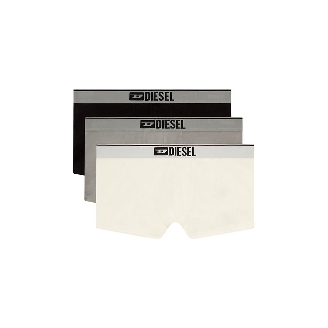 Confezione da 3 boxer tinta unita bianco sporco + grigio + nero DIESEL