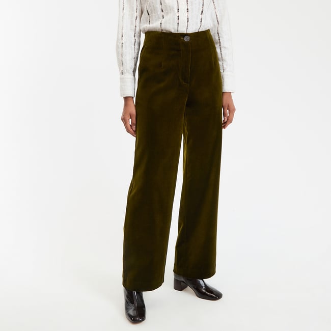 Pantalon large en velours lisse, Signature EULALIE  - LA REDOUTE COLLECTIONS