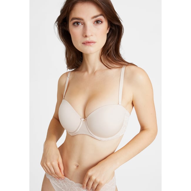 Soutien-gorge bandeau coque confort Sweetessence rose <span itemprop=