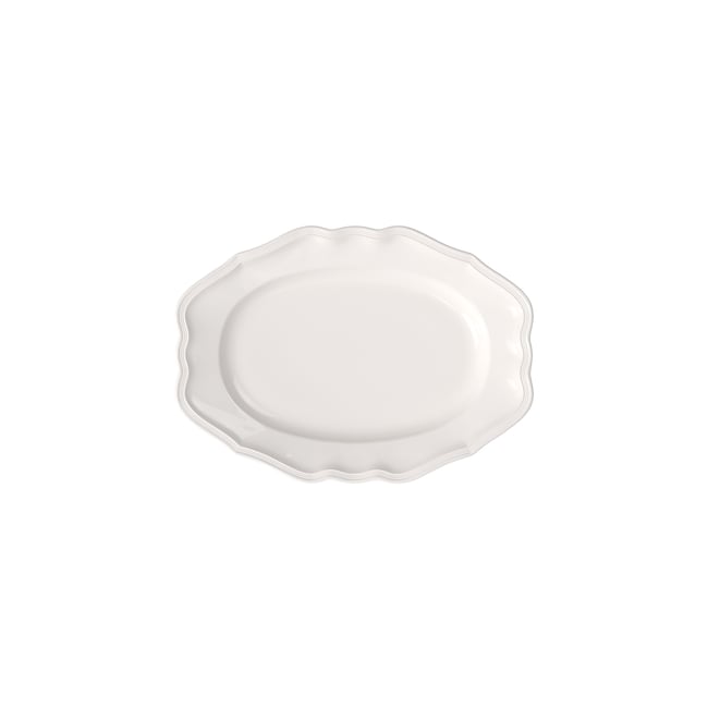 Plat De Service MANOIR Couleur blanc <span itemprop=