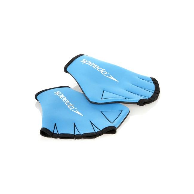 Gants de natation bleu <span itemprop=