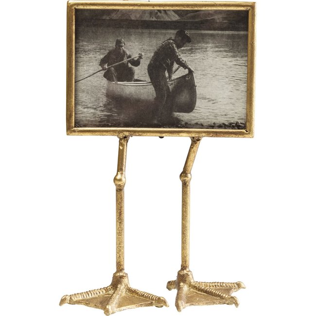 Cadre photo pattes palmées horizontal Couleur or <span itemprop=