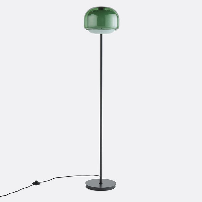 Candeeiro de pé em vidro colorido, Kinoko verde <span itemprop=