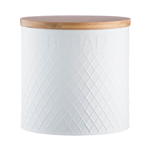Living Embossed White Bread Bin, white, TYPHOON