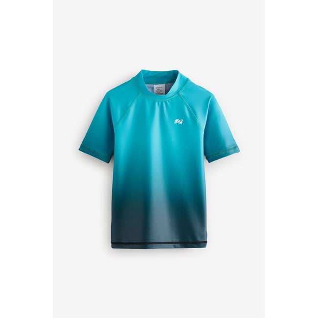 Haut à manches courtes bleu dégradé <span itemprop=