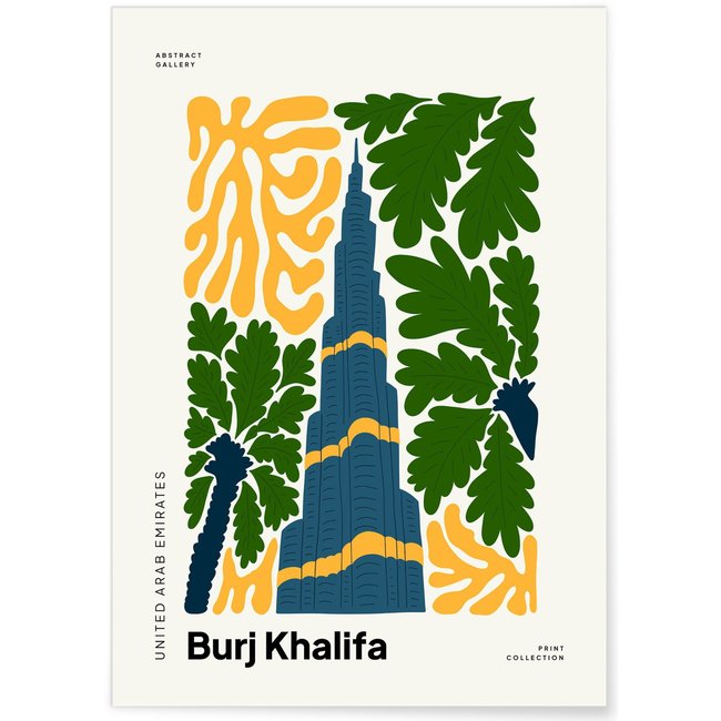 Affiche UAE Burj Khalifa Couleur blanc <span itemprop=