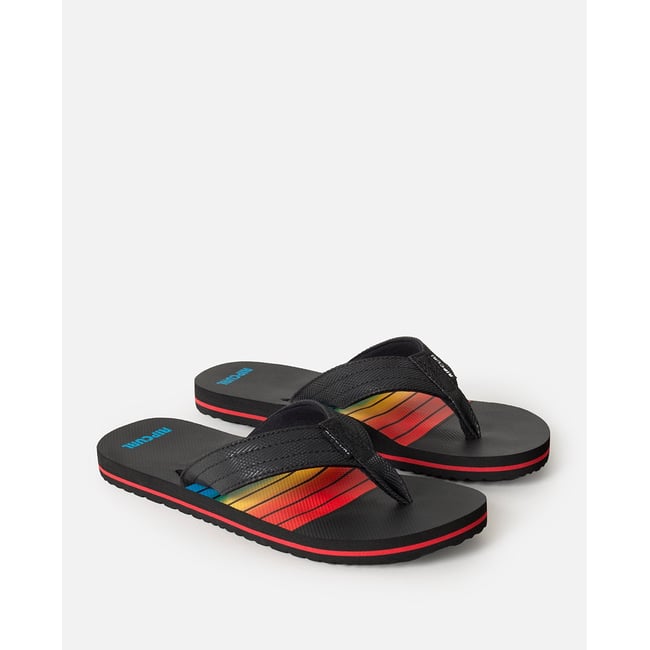 Boardshort RIPPER 2 BLOOM OPEN TOE - BOY noir/rouge <span itemprop=