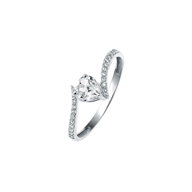 Bague en or blanc 375 OXYDE argent <span itemprop=