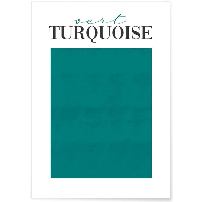 Poster Vert Turquoise Couleur blanc <span itemprop=