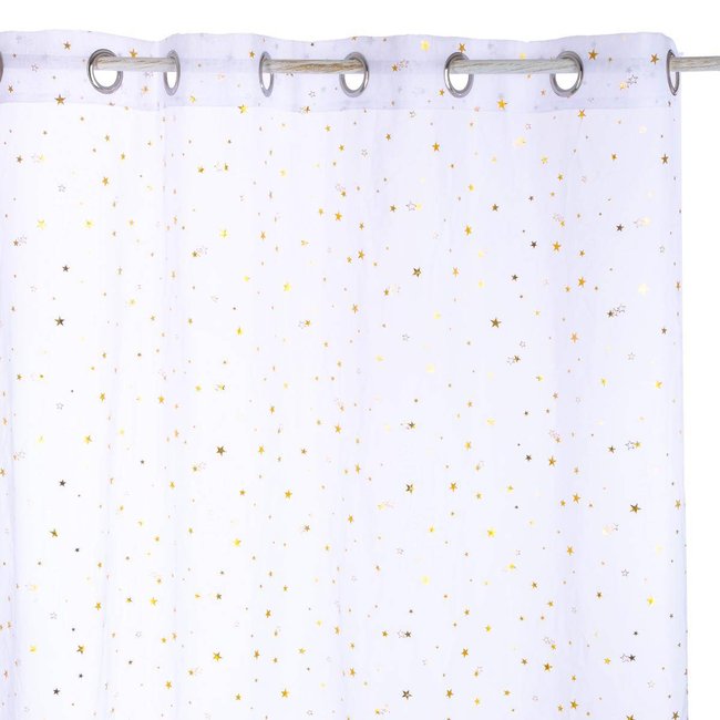 Voilage enfant ÉTOILE D'OR à oeillets blanc <span itemprop=