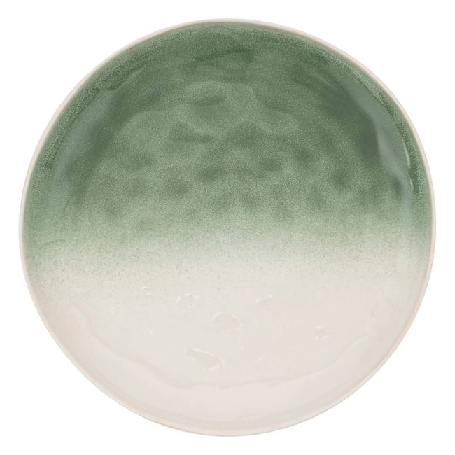 Lot de 6 assiettes plates en grès émaillé MALA Couleur vert <span itemprop=