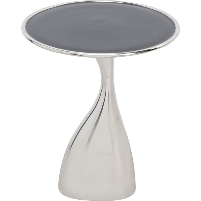 Table d'appoint en aluminium, SPACEY Couleur argent <span itemprop=