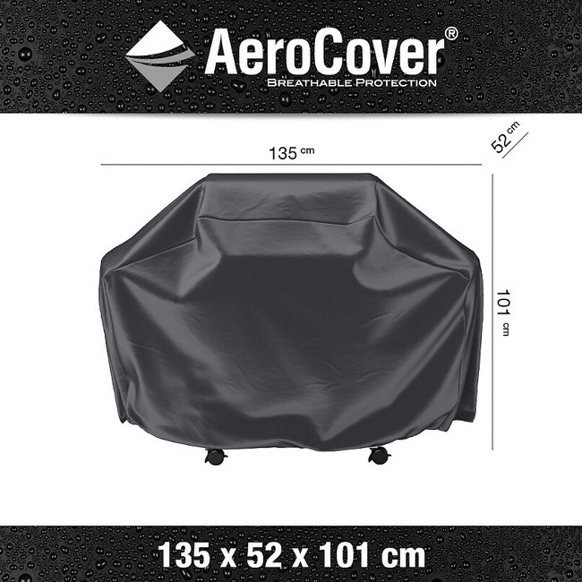 Garden Gas Barbecue Cover 135x52x101cm, grey, AEROCOVER