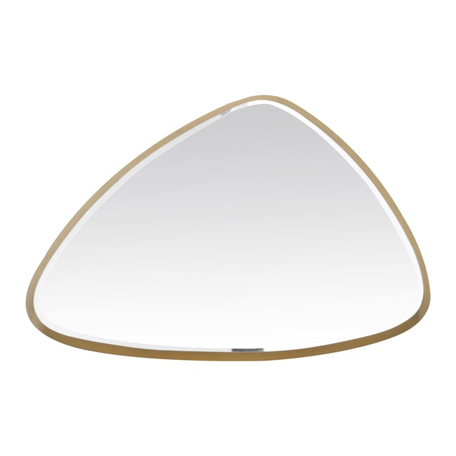 Miroir biseauté triangle 55x35x4cm Couleur or <span itemprop=