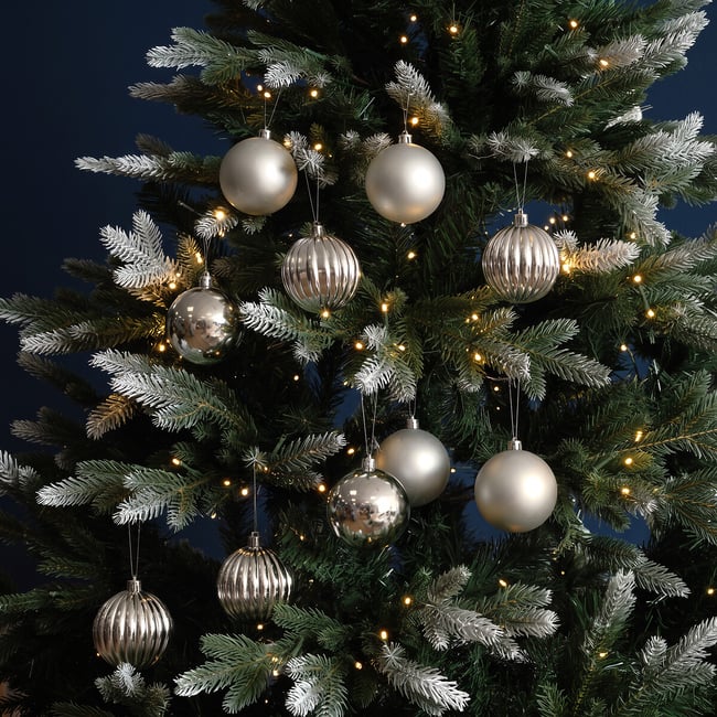 24-Pack 7cm Mixed Finish Baubles - SO'HOME