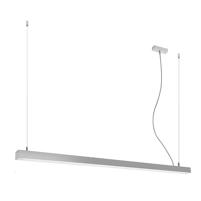Suspension Aluminium Gris LED 1 Pinne Couleur gris <span itemprop=