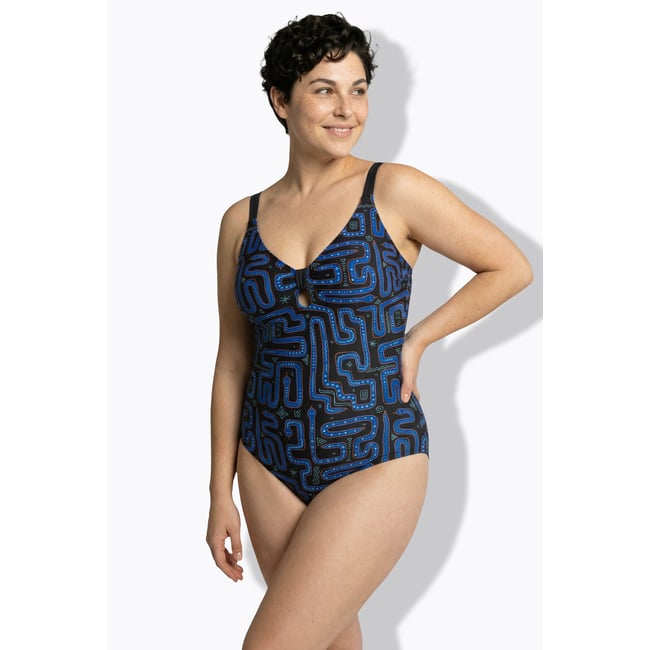 Maillot de bain avec bonnets souples noir <span itemprop=