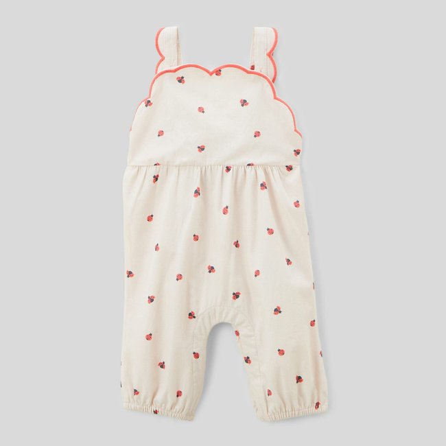 Combinaison longue en popeline imprimée rosee <span itemprop=