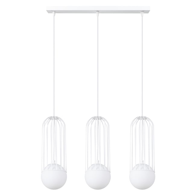 Suspension Acier Blanc G9 3 Brina Couleur blanc <span itemprop=