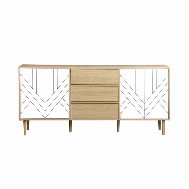 Buffet effet bois 2 portes 160cm MIKA - SWEEEK