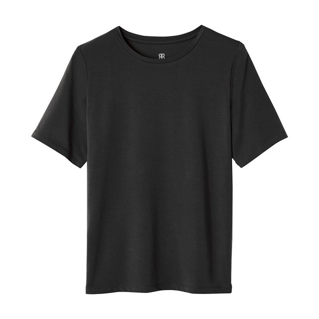 Crew Neck T-Shirt, black, LA REDOUTE COLLECTIONS