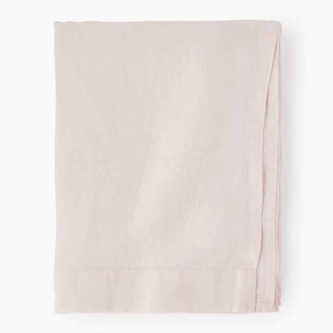 Drap plat, 100% lin, exclusivité web beige rose <span itemprop=