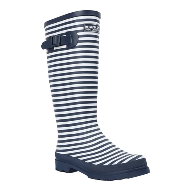 Bottes de pluie FAIRWEATHER bleu marine / blanc <span itemprop=