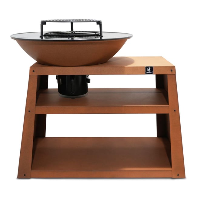 Brasero avec meuble intégré avec accessoires et housse de protection - LAGUIOLE CUISSON
