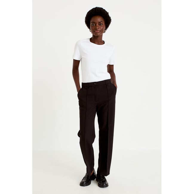 Pantalon bootcut taille standard noir <span itemprop=