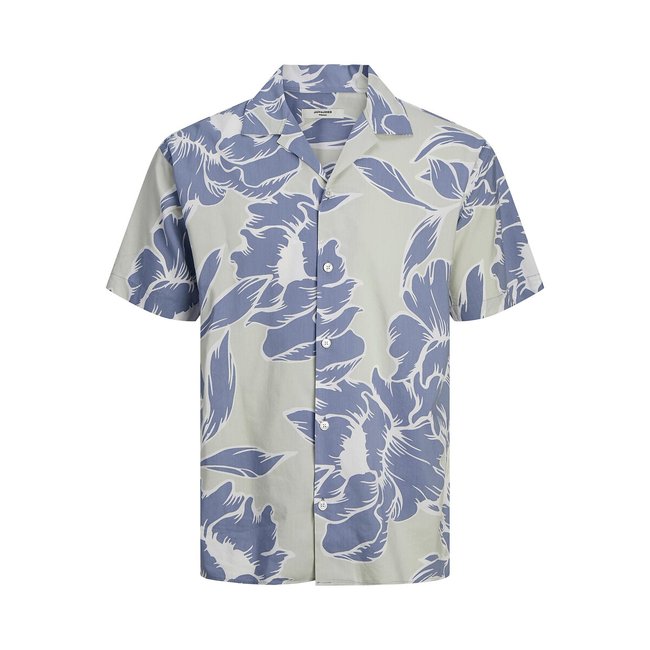 Printed Short Sleeve Shirt, green, JACK & JONES