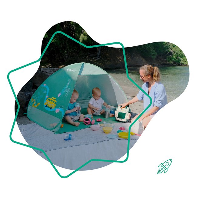 Protective baby uv tent b038205 green Badabulle La Redoute