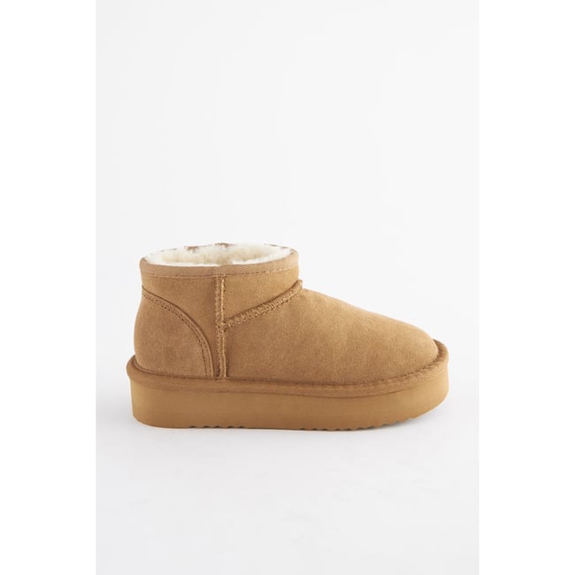Bottes à enfiler coupe classique marron fauve <span itemprop=