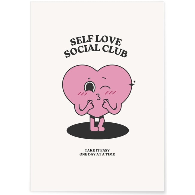Affiche Self Love Social Club Couleur blanc <span itemprop=