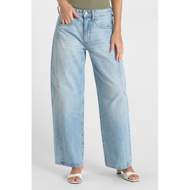 Jeans loose, large LEALA, longueur 34 blue <span itemprop=