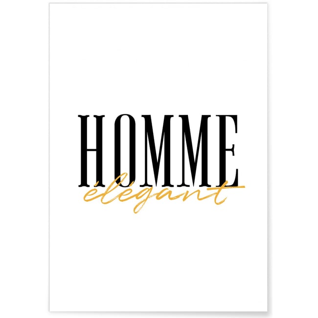 Affiche Homme élégant Couleur blanc <span itemprop=