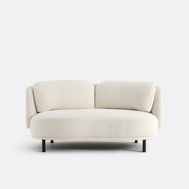 Canapé bouclette 2 places, Aro Couleur ecru <span itemprop=