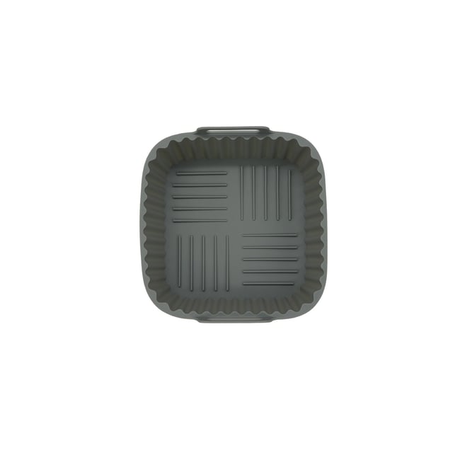Moule pour air fryer carré en silicone gris <span itemprop=