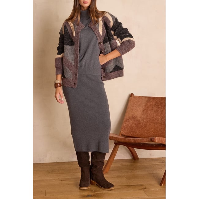 Jupe droite CHARLOTTE en laine - Maison 123
