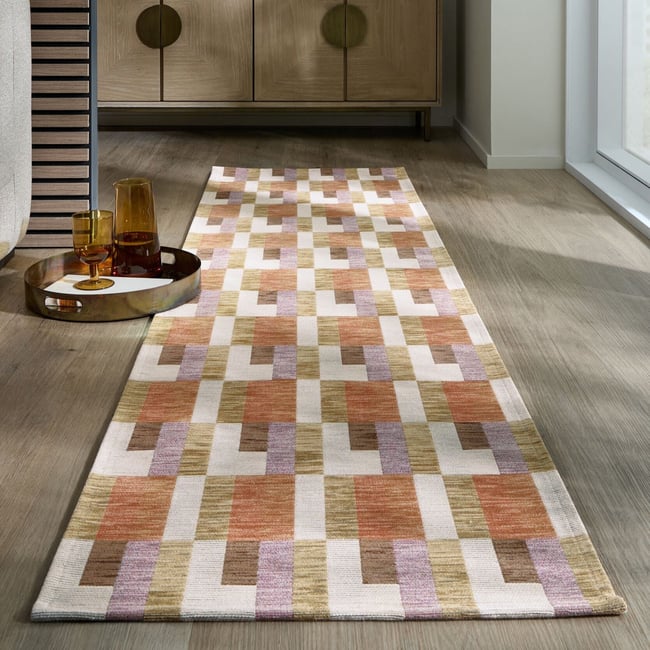 Tapis moderne RILEY BLOCK GEO Couleur multicolore <span itemprop=