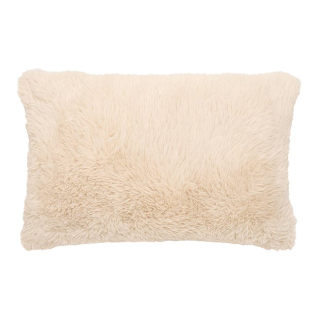 Coussin rectangulaire DUVIA beige lin <span itemprop=
