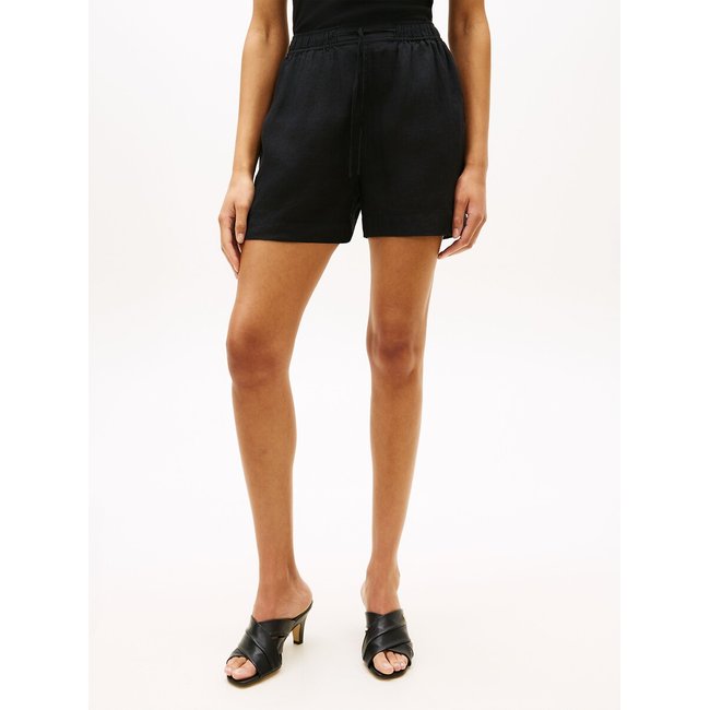 Pantaloncini in lino con elastico in vita - TOMMY HILFIGER