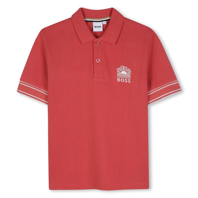 Polo manches courtes roseviolacee <span itemprop=