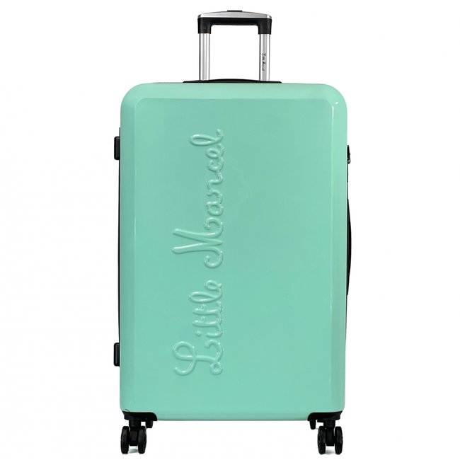 Grande valise rigide TSA polycarbonate 78 cm vert eau <span itemprop=