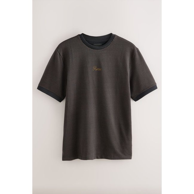 T-shirt jacquard habillé à motif bronze <span itemprop=