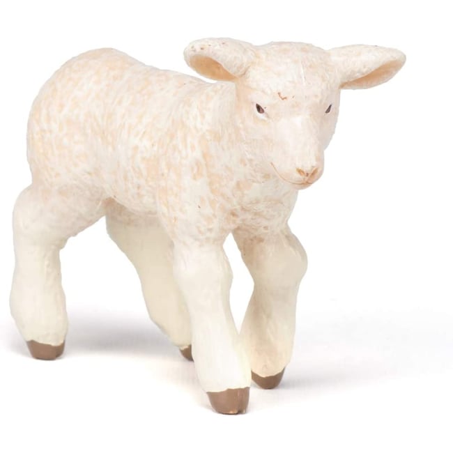 Figurine Agneau mérinos blanc <span itemprop=