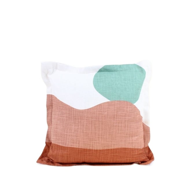 Coussin formes arrondies 40x40cm beige <span itemprop=