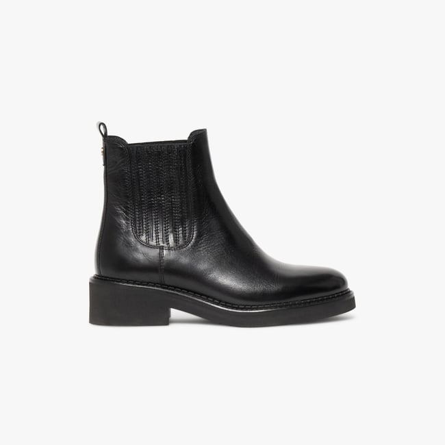 Boots À Talon en cuir MILLIE noir <span itemprop=