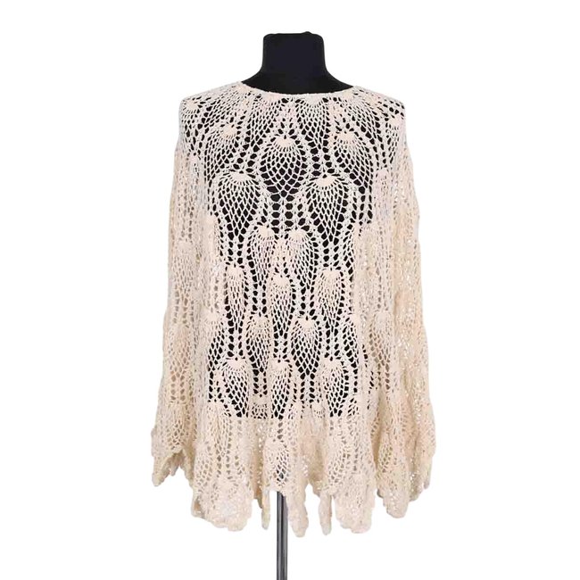 Poncho - Très Bon État ecru <span itemprop=