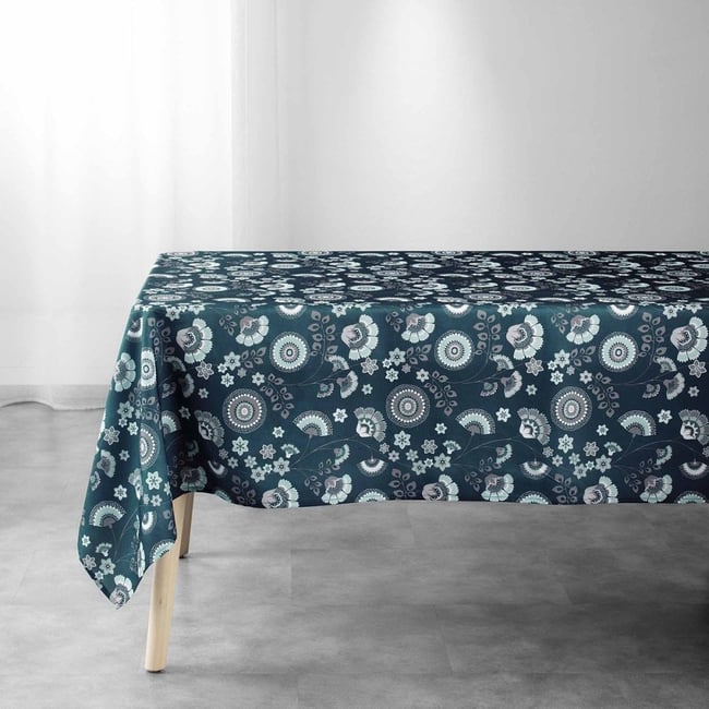 Nappe Rectangulaire 145x240  Garance Bleu v002232 <span itemprop=